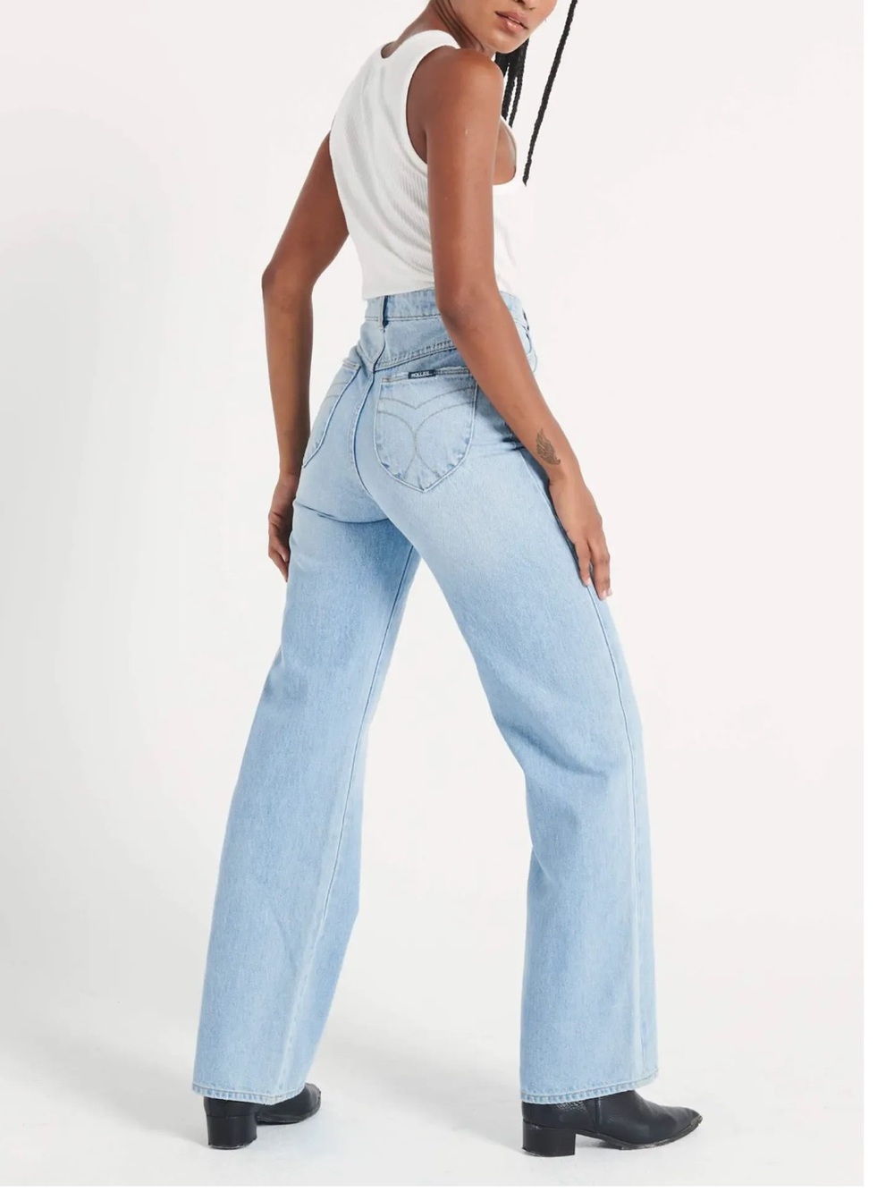 Rolla’s Heidi Jeans Size 24 High Rise Wide Leg Light Wash Denim